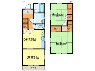 第３三幸荘８・１０号室の物件間取画像